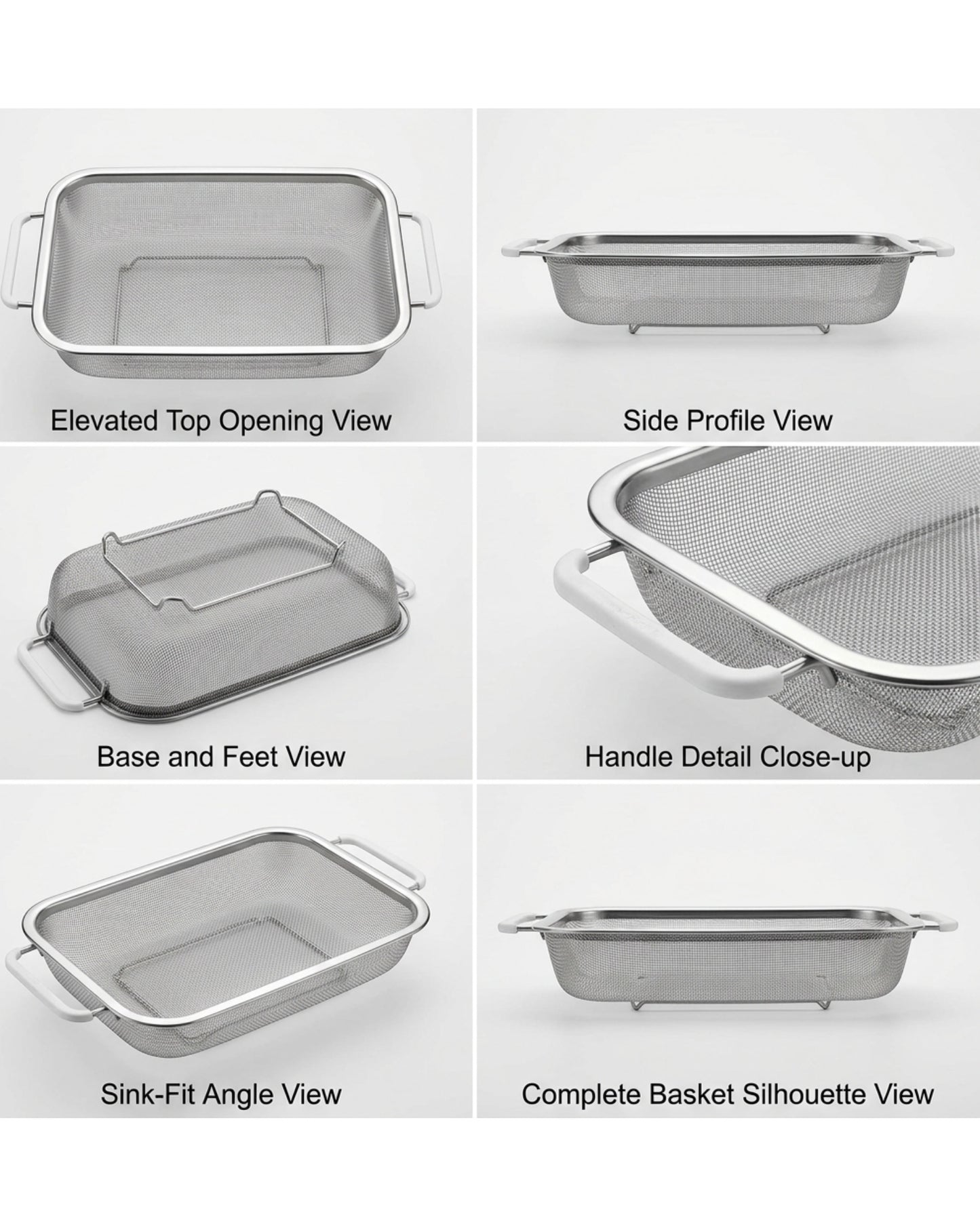 Fbkmx Rectangular Over Sink Mesh Strainer 13 in