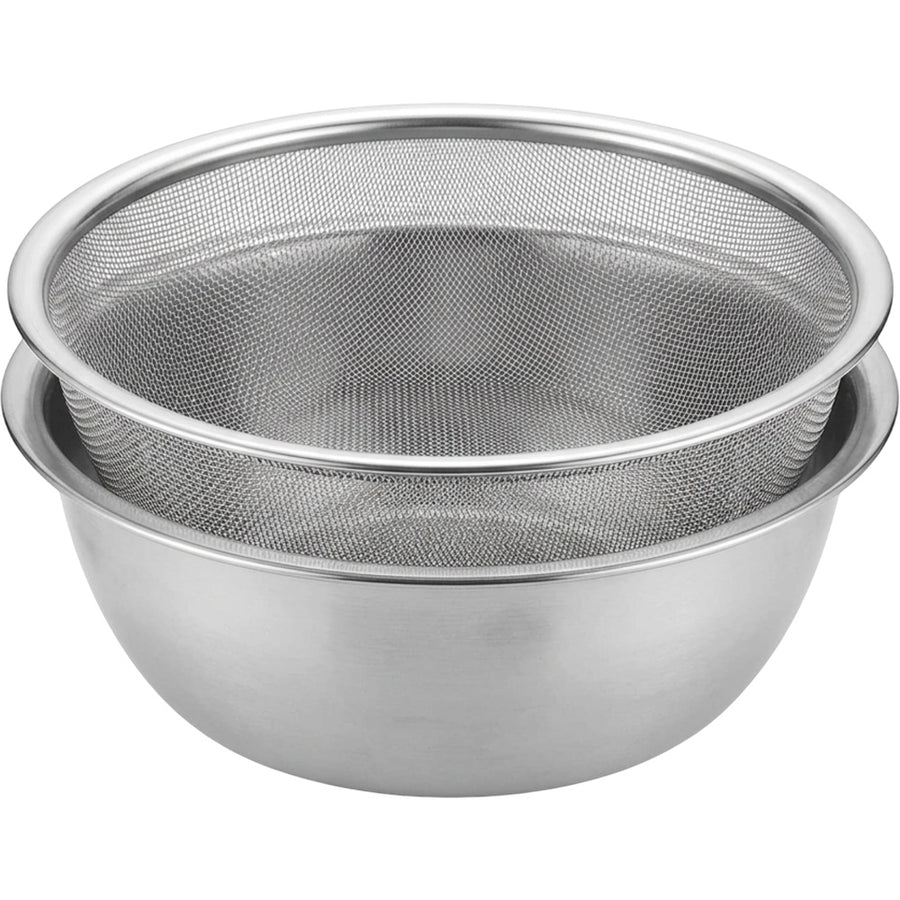 Fbkmx Basinfit Stainless Steel Mesh Draining Basket with Catch Bowl 11 in Set of 2