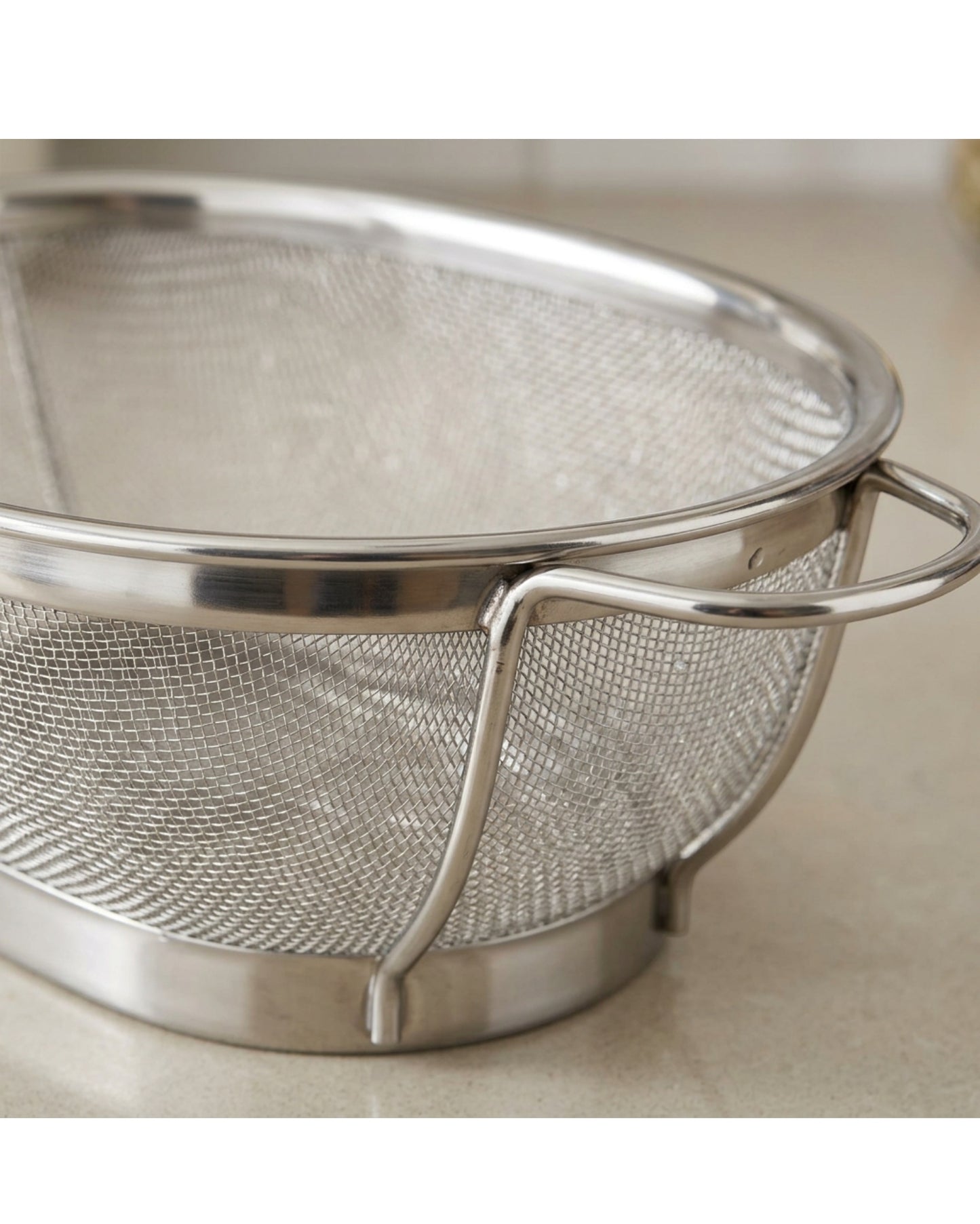 Fbkmx Oval Stainless Mesh Draining Basket 11 in