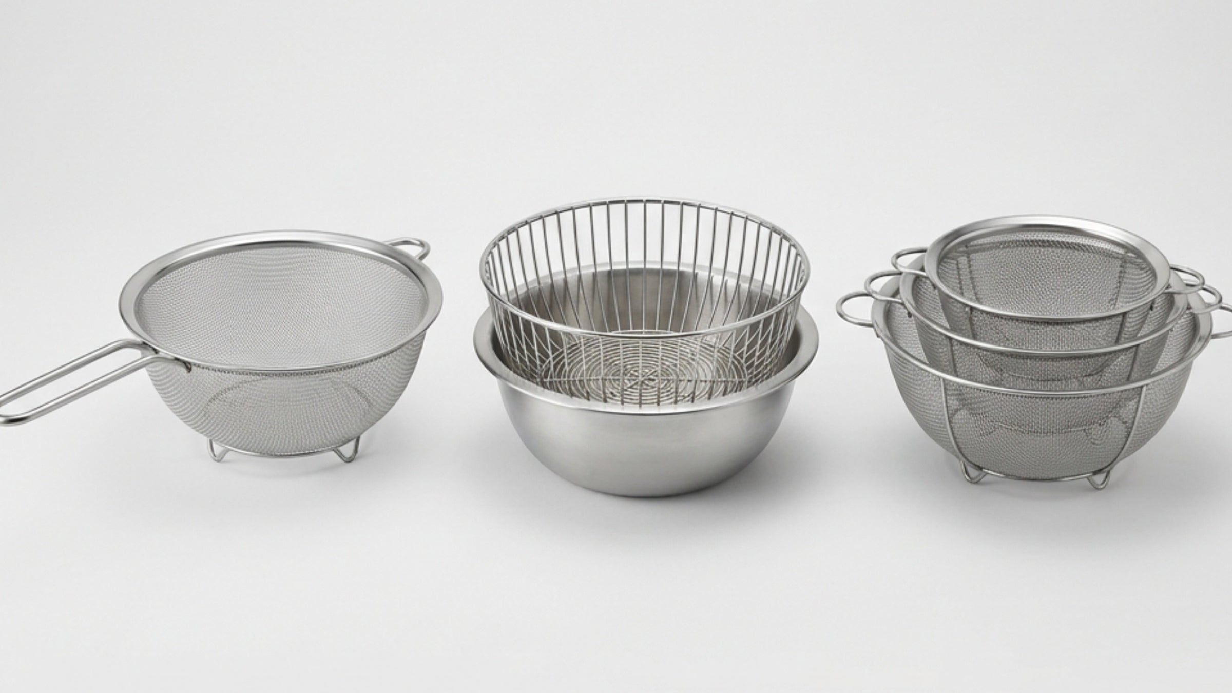 Fbkmx Stainless Steel Mesh Draining Baskets